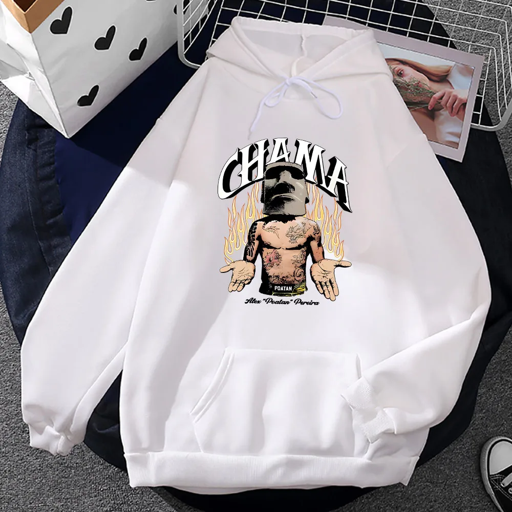 Men Clothes Alex Pereira Graphic Hoodies Pocket Fleece Male Hooded Sweatshirts Print Sudaderas Casual Winter Warm Unisex Hoodie