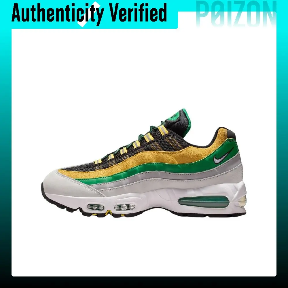 Norfolk State x Nike Air Max 95 Running Shoes Men's Black Yellow Green IO8310-001