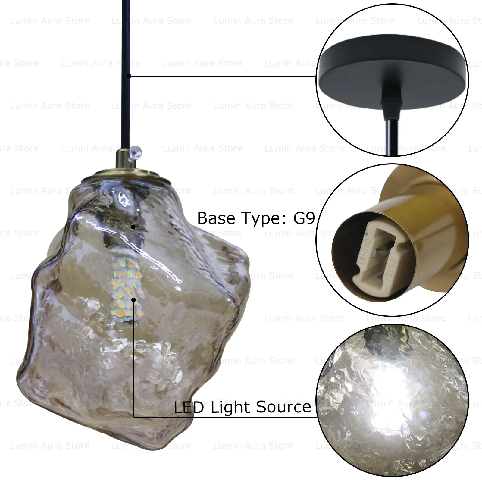G9 الشمال الحد الأدنى الإبداعية آيس كيوب الثريا مدخل مطعم غرفة المعيشة بار LED الإضاءة الزخرفية سلك معلق مصباح