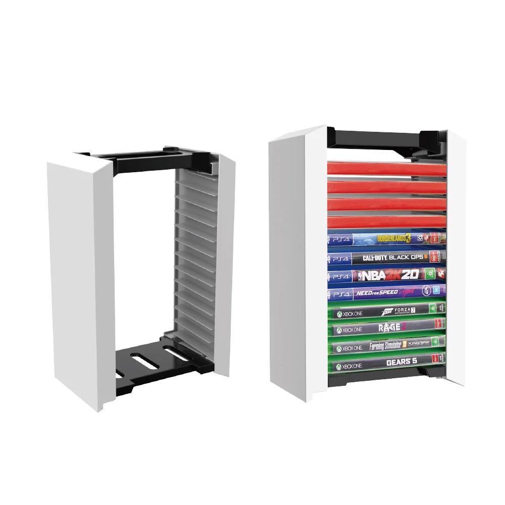 for PS5 Game Disc Rack Storage Box CD Box Holder Can Store 12 Game Disc Game Disk Tower Vertical Stand For PS4 PS5 XboxOne Stand