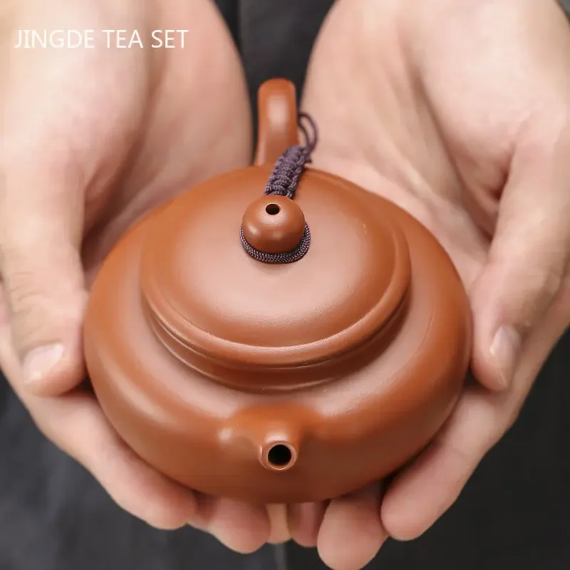 

Antique Yixing Purple Clay Tea Pot Raw Ore Zhu Mud Xishi Teapot Handmade Ball Hole Filter Beauty Pot Traditional Zisha Tea Sets