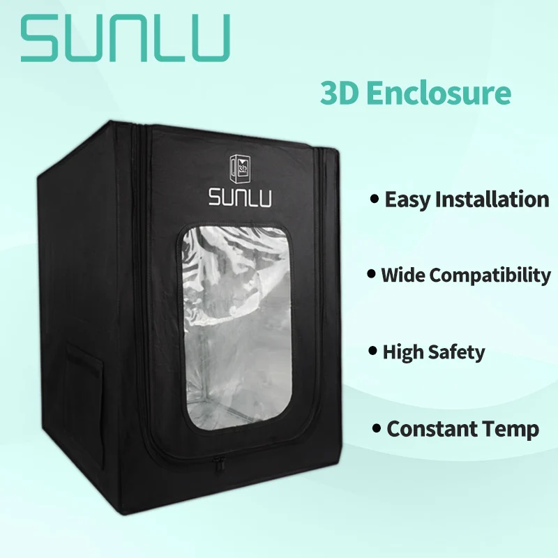 

SUNLU 3D Printer Enclosure Insulation Cover 65*55*75cm Constant Temperature for Ender 3/ 3Pro and Hot Bed Sizes Up to 235*235mm