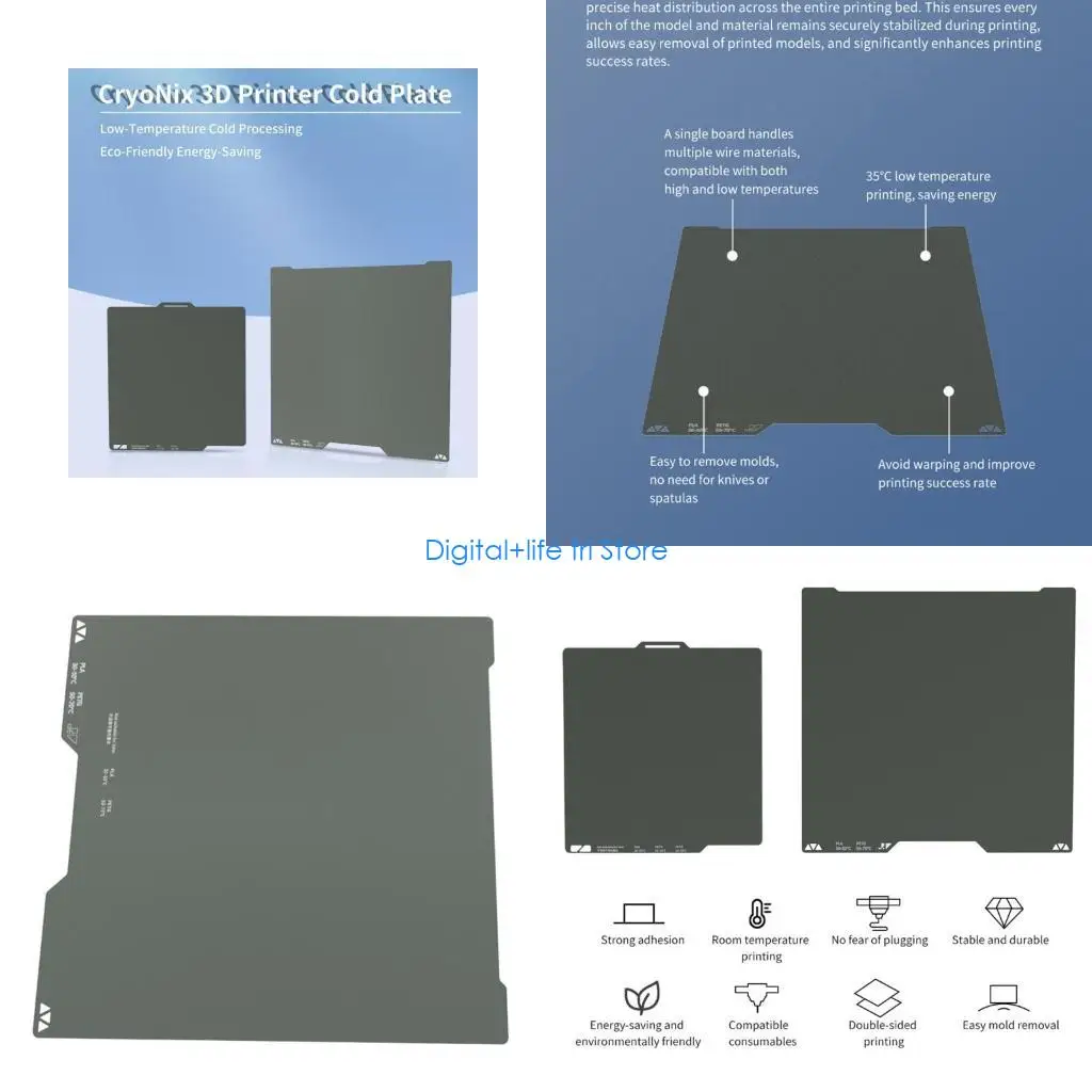 

E06D Printing Bed With 4D Thermal Uniformity Technology And Enhances Model Detachment Capability For X1 P1 H2D Printers