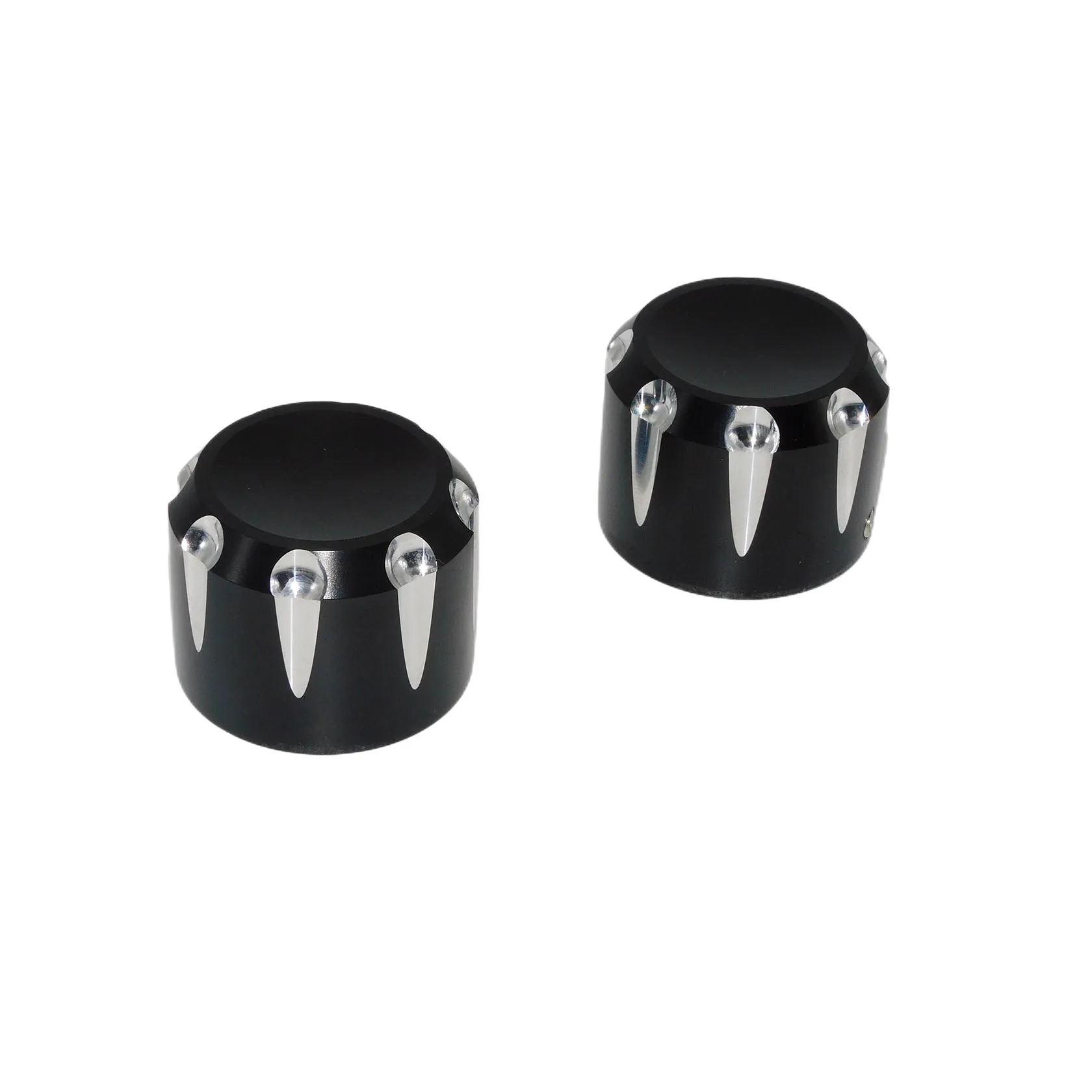 Motorcycle CNC Front Axle Nut Covers Caps Black/Chrome Aluminum For Harley Dyna Fat Bob Touring Street Glide Sportster XL 883