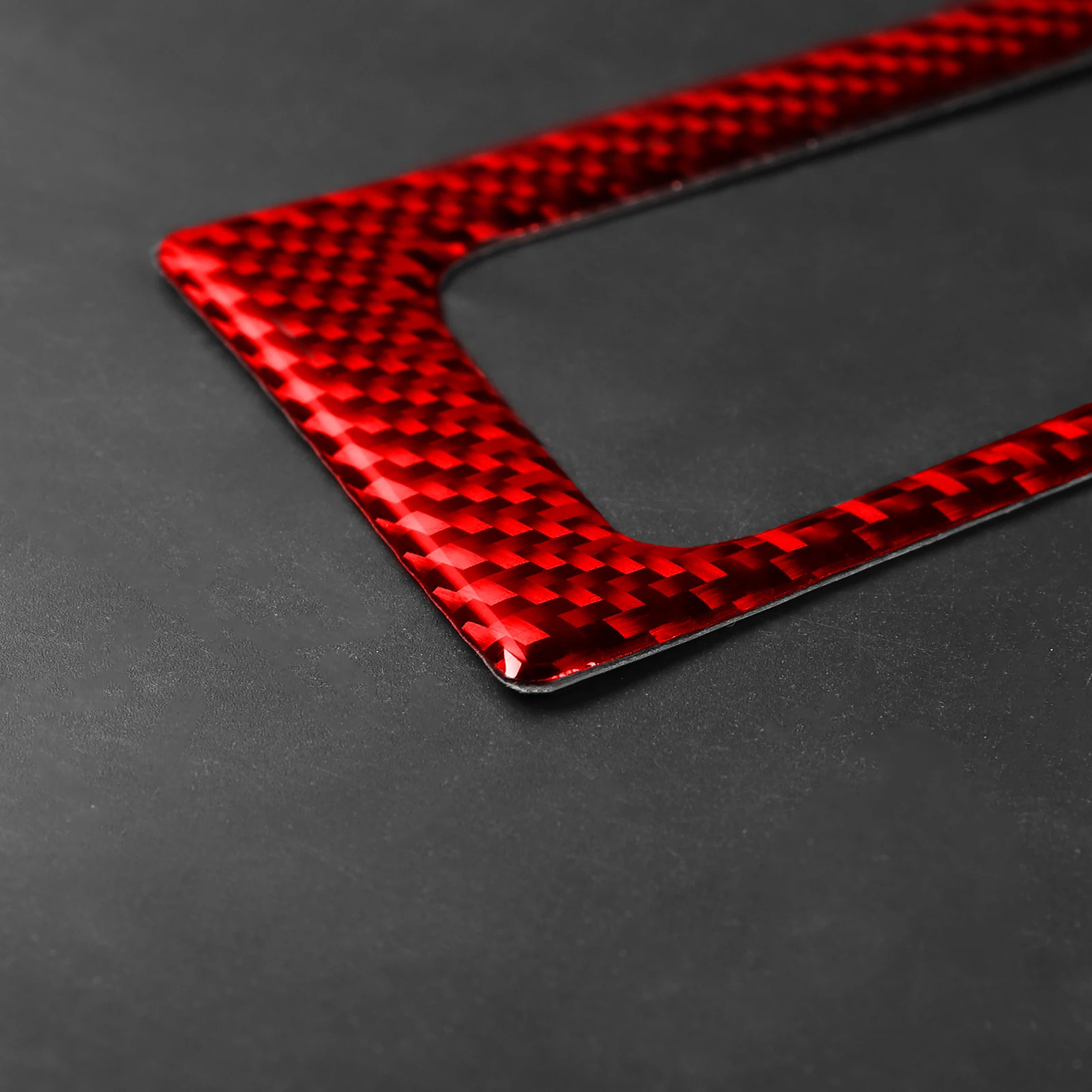 Red Carbon Fiber Gear Shift Air Outlet Dashboard Window Lift Panel Car Interior Accessories Sticker For Toyota Hilux 2015-2021