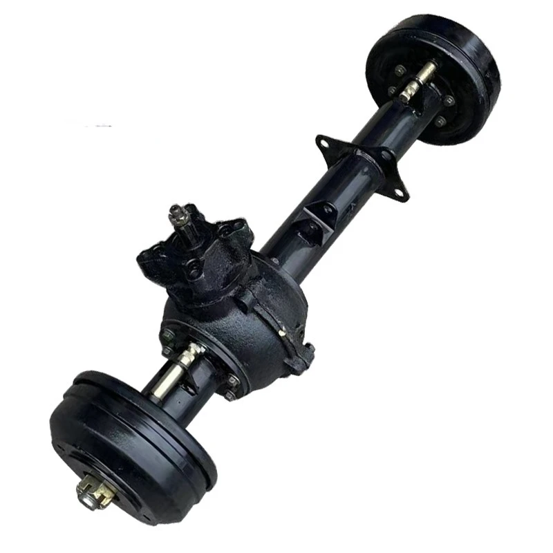 Two wheel modified three wheel four wheel motorcycle parts rear axle kart beach bike differential rear axle drive drum brake