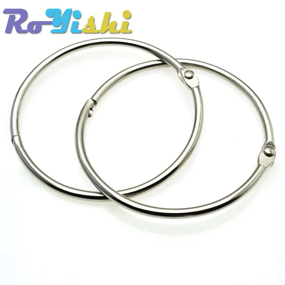 Loose Leaf Book Binder Hinge Snap O Ring Locking Keychain Metal Craft Parts