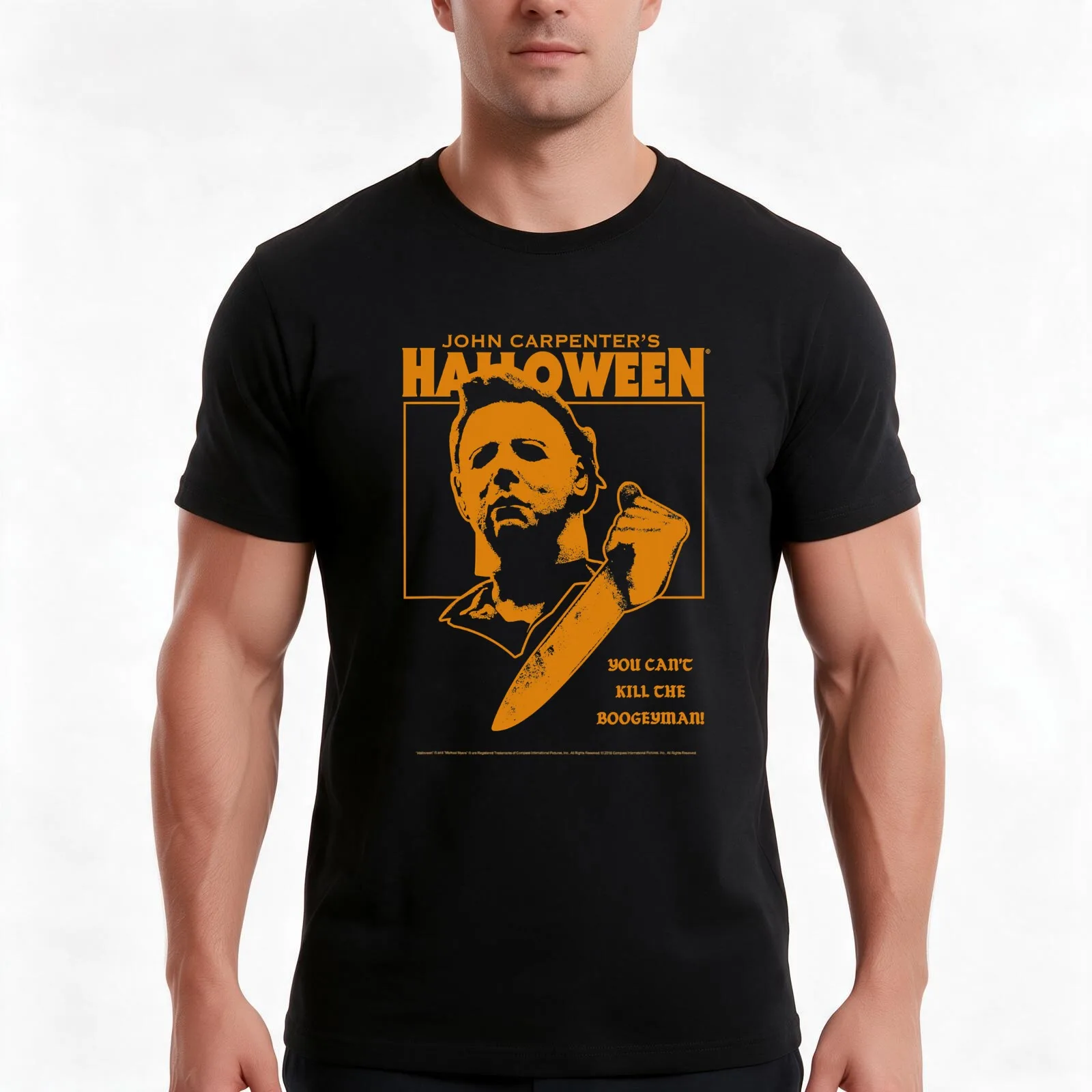 Halloween You Can't Kill the Boogeyman! T-Shirt, Summer Casual Cotton Tee, Oversized Streetwear Tops, Vintage Graphic Print