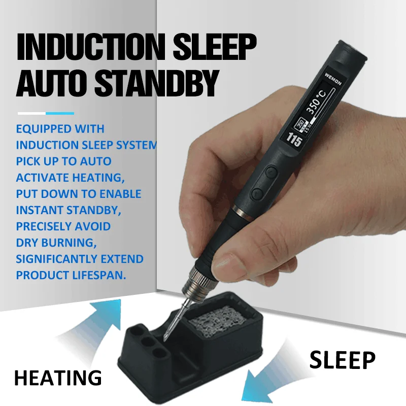 WOMEN Smart Portable Handheld Soldering Pen P210/P245P115/P12 Induction Sleep Auto Standby Real-time Temp Micro-Solder Tool