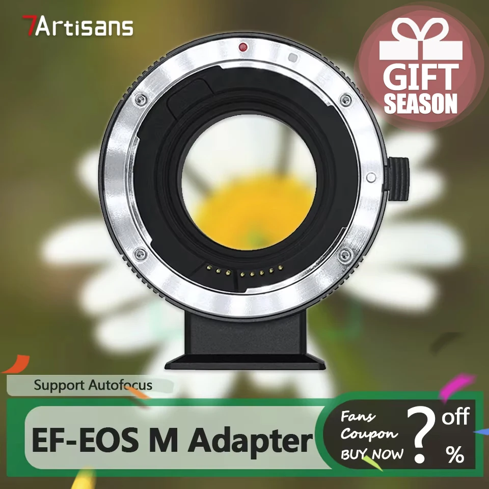 7artisans EF-EOS M Autofocus Adapter for Canon EF/EF-S to Canon M M2 M3 M5 Sigma Yongnuo series Cameras Lens Accessories