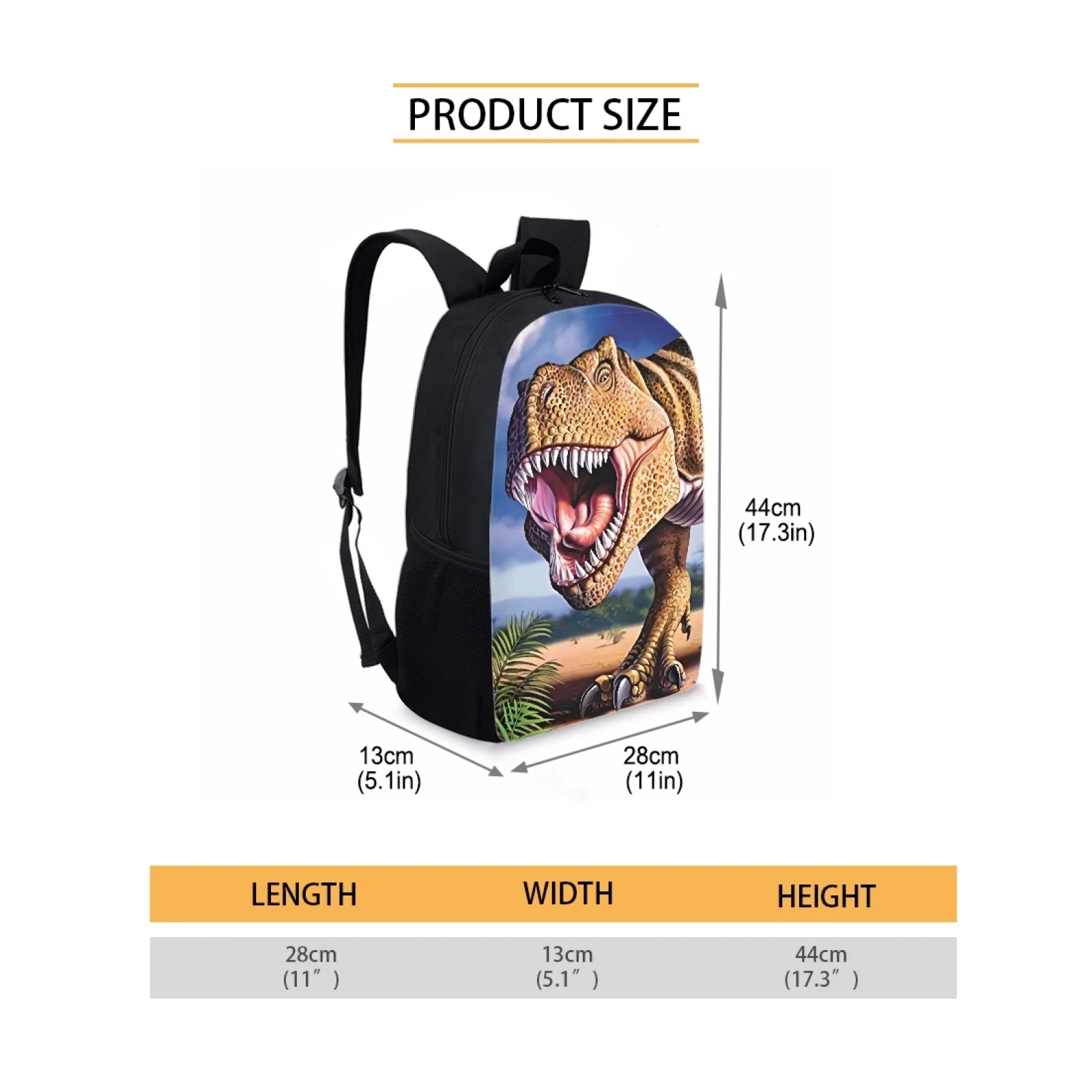 School Satchels Kids Backpack School Bags for Teenager Boys Girls Children Cute Dinosaur T. Rex Print Bookbag Schoolbag Book Bag