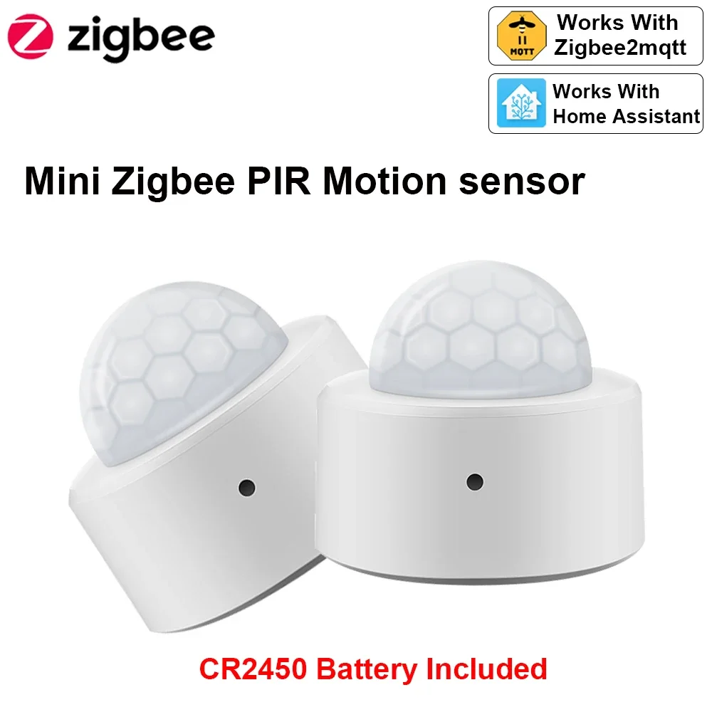 Haozee 2 en 1 Zigbee Mini détecteur de mouvement PIR + lumière Lux brillante capteur d'alarme antivol de sécurité infrarouge passif