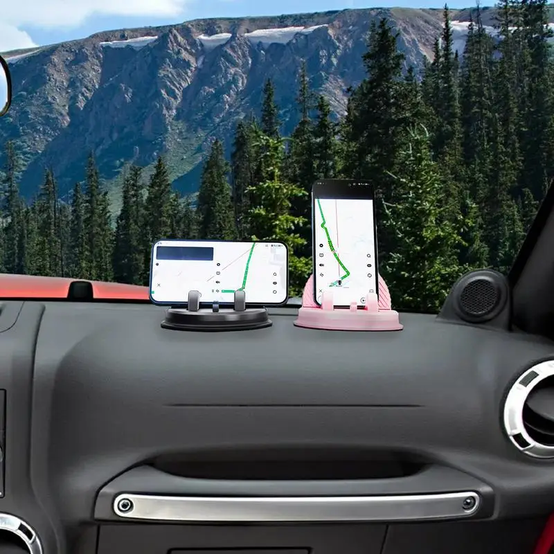 

Car Dash Phone Holder 360 Degree Adjustable Cellphone Holder Portable Anti-Slip Suction Cup Phone Stand With Cable Management