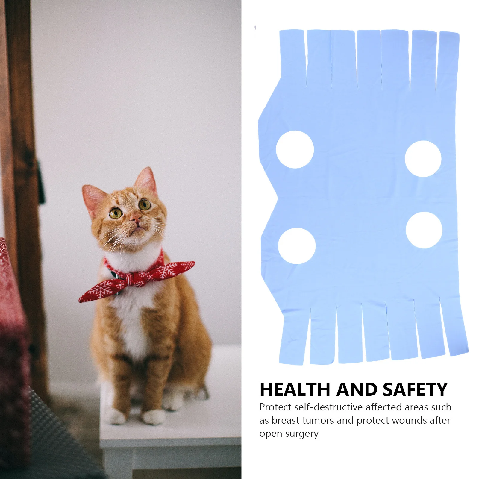 

Anti-Lick Spay Suit For Cats Post-Surgery Recovery Wear Breathable Cotton Sterilization Coat Pet Care Clothing