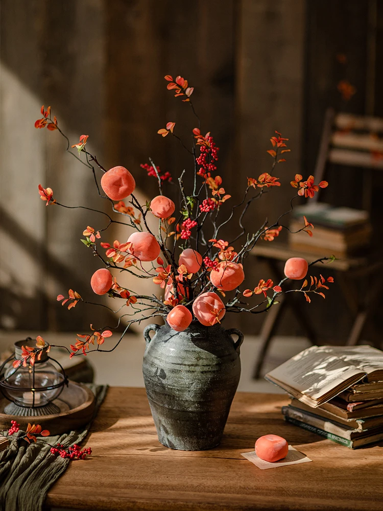 Artificial Flower Branch Chinese Hawthorn Decorative Dried Flower Ornaments