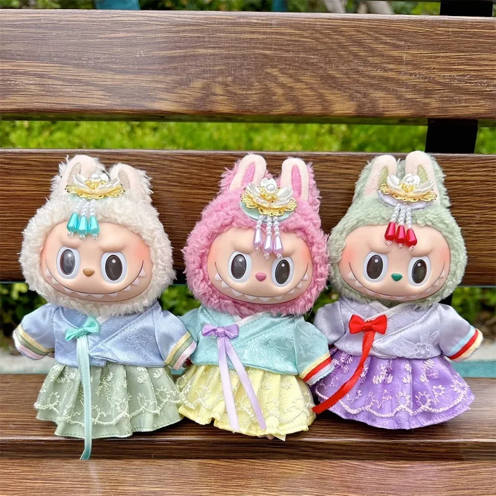 

For Labubu V1V2V3 Dolls Clothes for Korean Traditional Dress Hanbok Outfit Doll Accessories National Costumes Suit