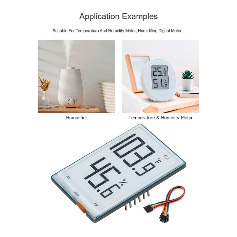 91-segmentowy epperowy wyświetlacz 1.9 "segmenty czarny biały EPaper moduł I2C SPI obsługuje częściowe odświeżenie, ForRaspberryPi STM32