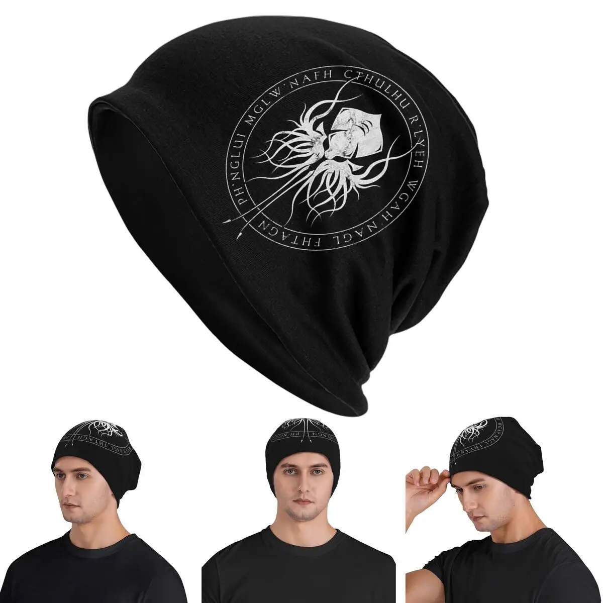 

Шапки-бини Lovecraft Great Cthulhu Skullies, теплая осенне-зимняя уличная шапка, вязаные шапки для взрослых унисекс