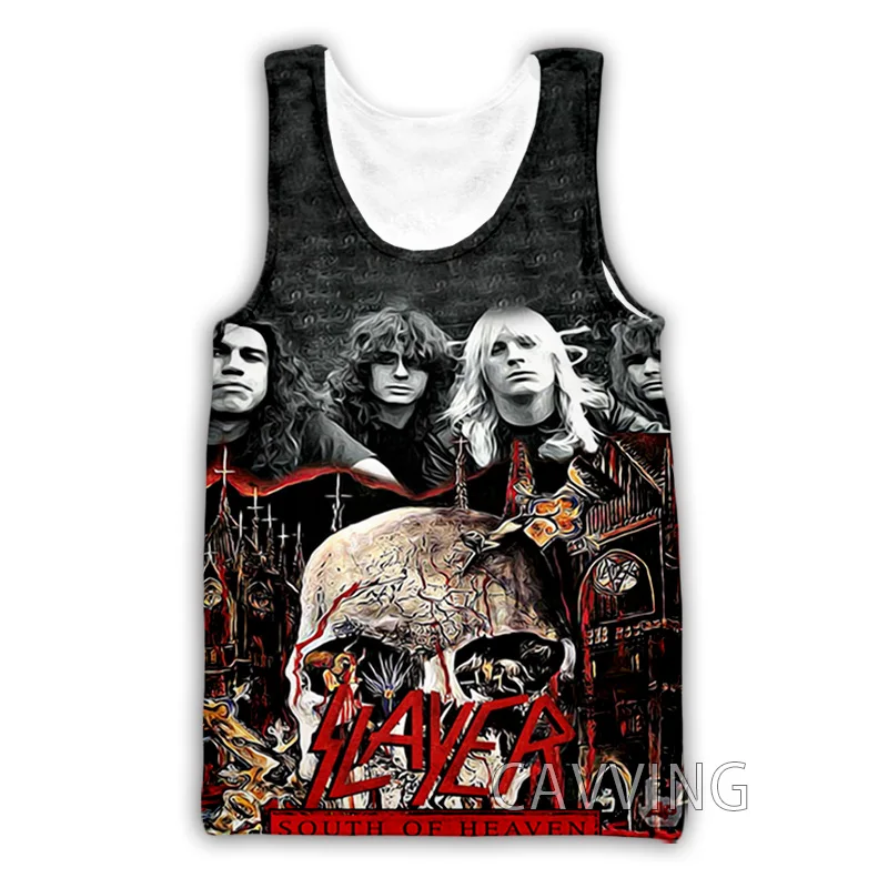 New Fashion Women/Men's 3D Print   Slayer Rock Band  Tank Tops Harajuku  Vest  Summer Undershirt Shirts Streetwear   V02