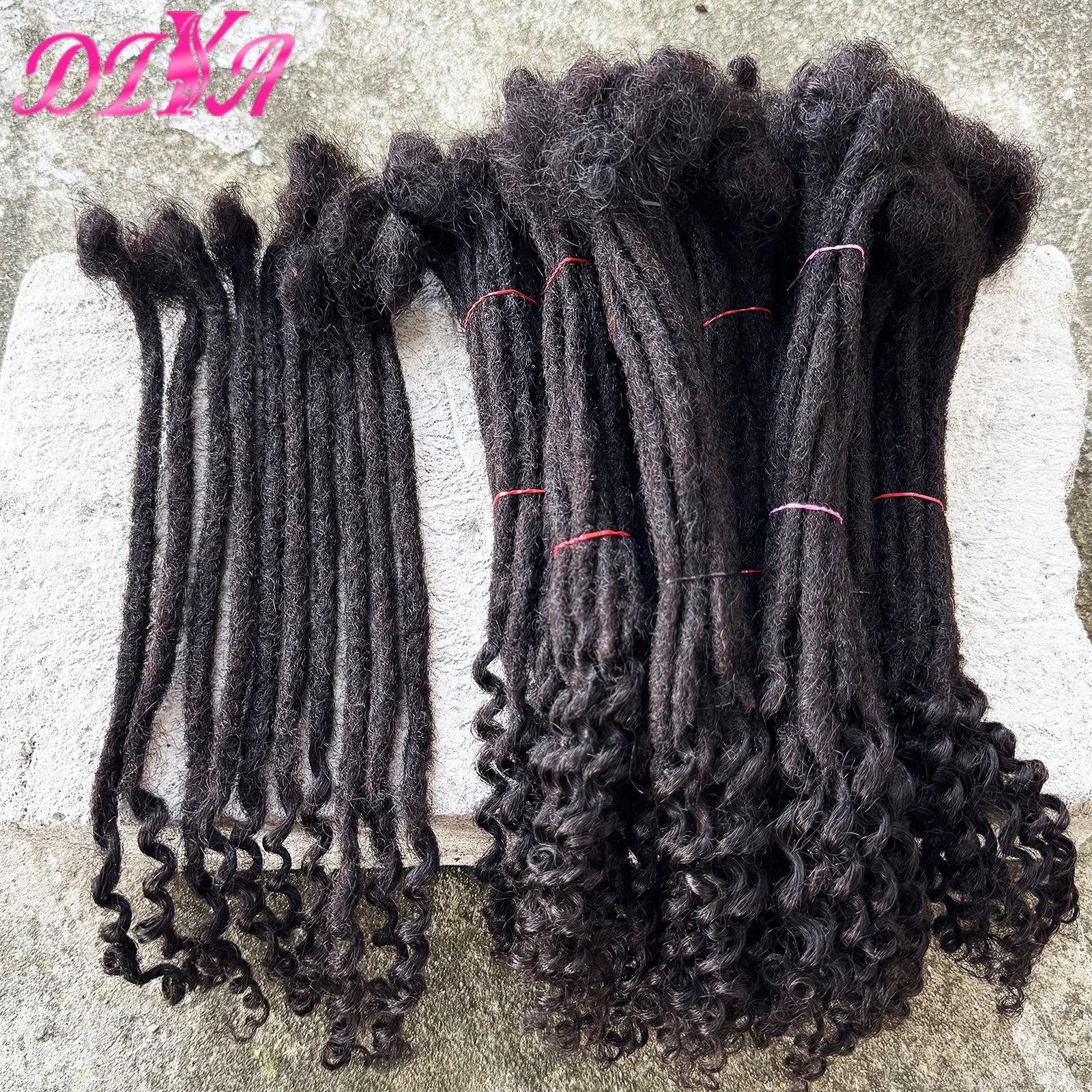 

10-дюймовые дреды для наращивания человеческих волос с вьющимися концами, наращивание замков ручной работы, можно красить для мужчин/женщин