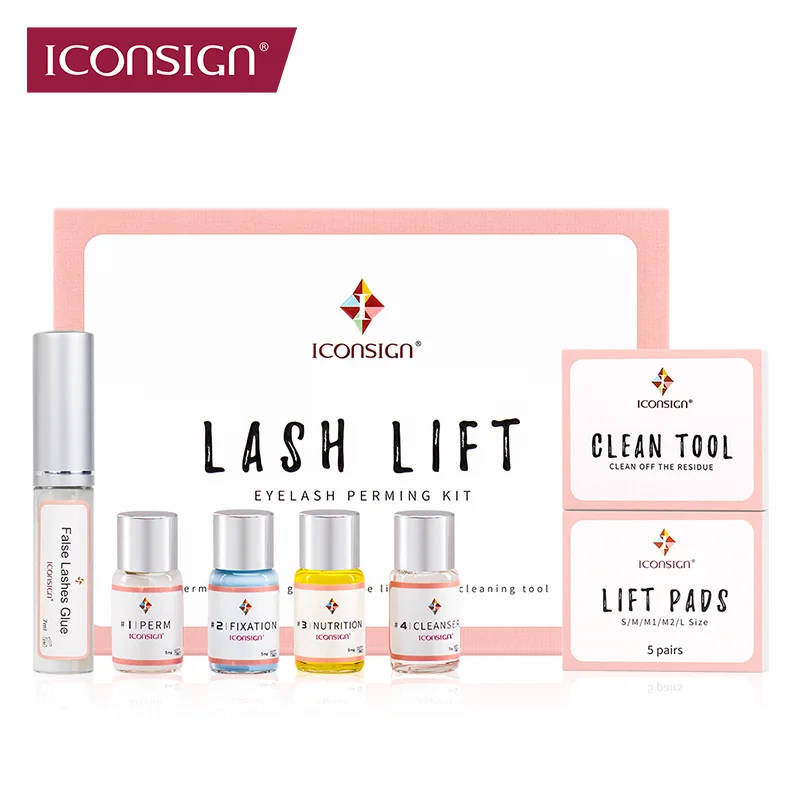 Icon sign Lash Lift Kit Keratin Wimpern Dauerwelle Set Lifting Wimpern dauerhaft gekräuselt 6 bis 8 Wochen Wimpern Make-up Salon Schönheit