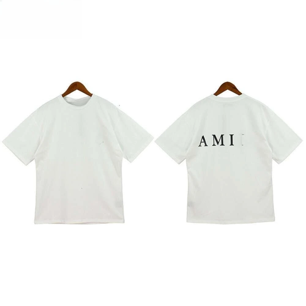 2026 new Round-neck short-sleeved T-shirt with abstract vertical letter art design suitable for both men women as a casual piece
