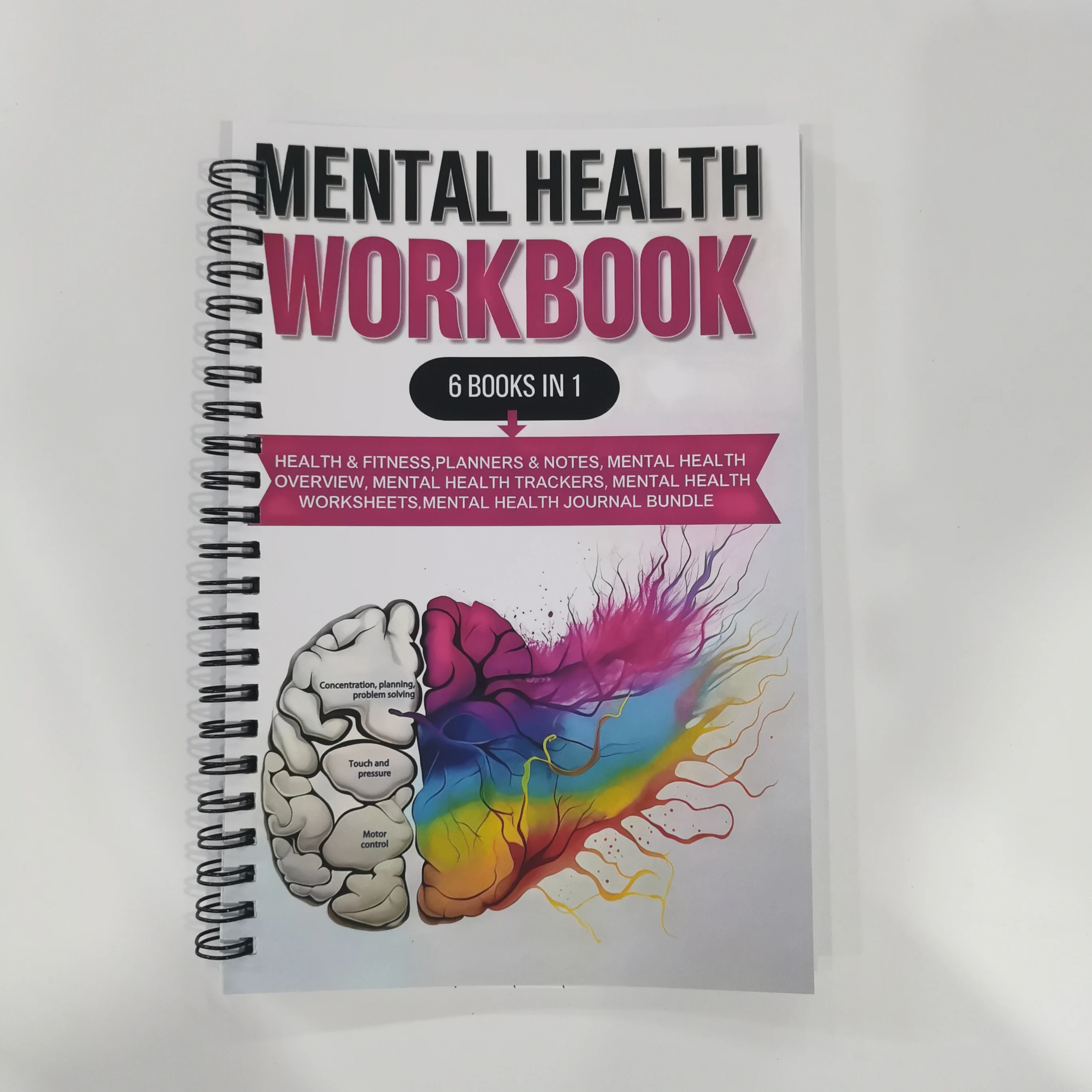 Arbeitsbuch für psychische Gesundheit, Tagebuchplaner, 6 Bücher in 1 für Selbsthilfe und persönliche Entwicklung