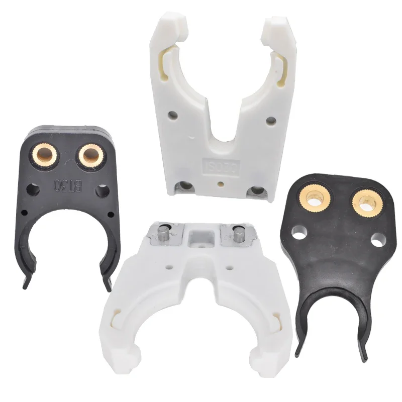 Automatic Change Tools Holder Clamp Iron ABS Flame Proof Rubber Iso10 ISO20 ISO25 BT30 NBT30 BT40 HSK63F Fork Cnc Tool Changer