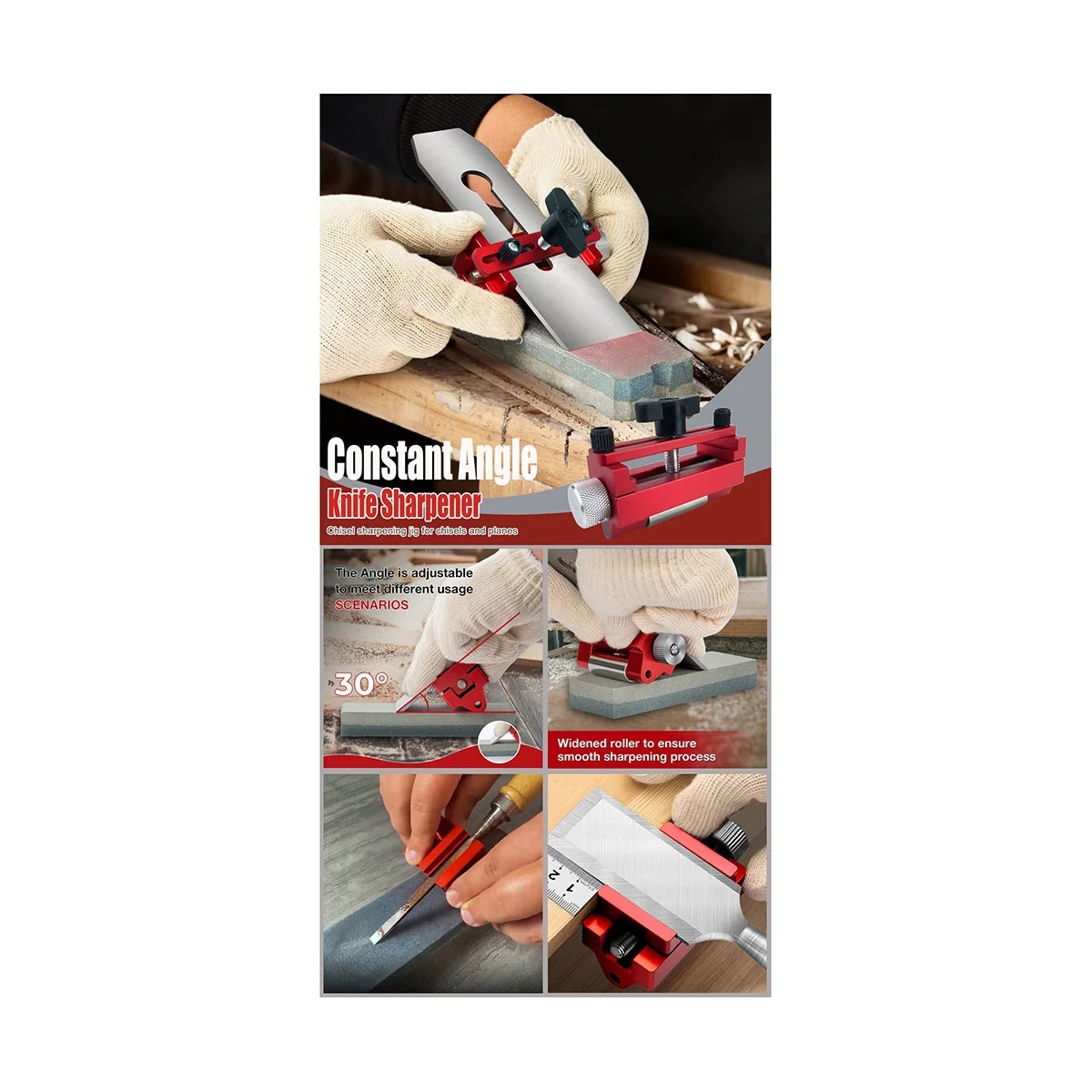 Guide d'affûtage d'angle pour burins, outil d'affûtage des bords, 0-2,25 pouces, rabot, calcul de burin plat, rapide