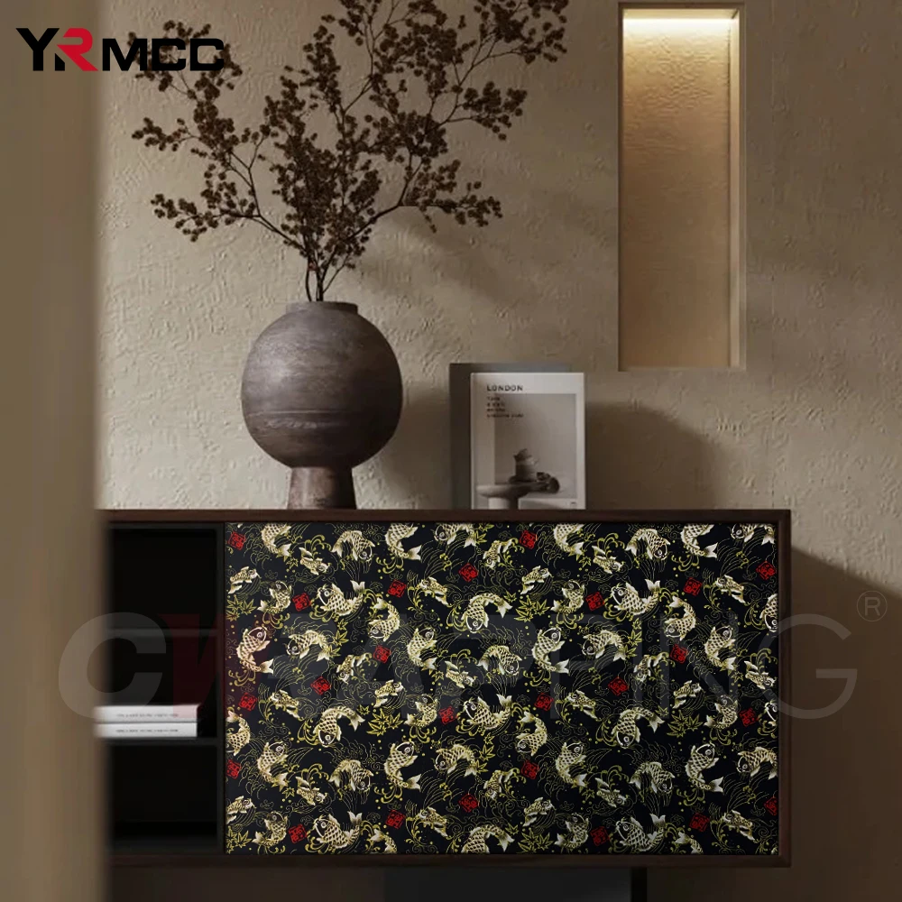 Car Interior Stickers Self-adhesive Cloth Furniture Vinyl Wrap Embroidery Auto Interior Modification Sticker for Car Accessories