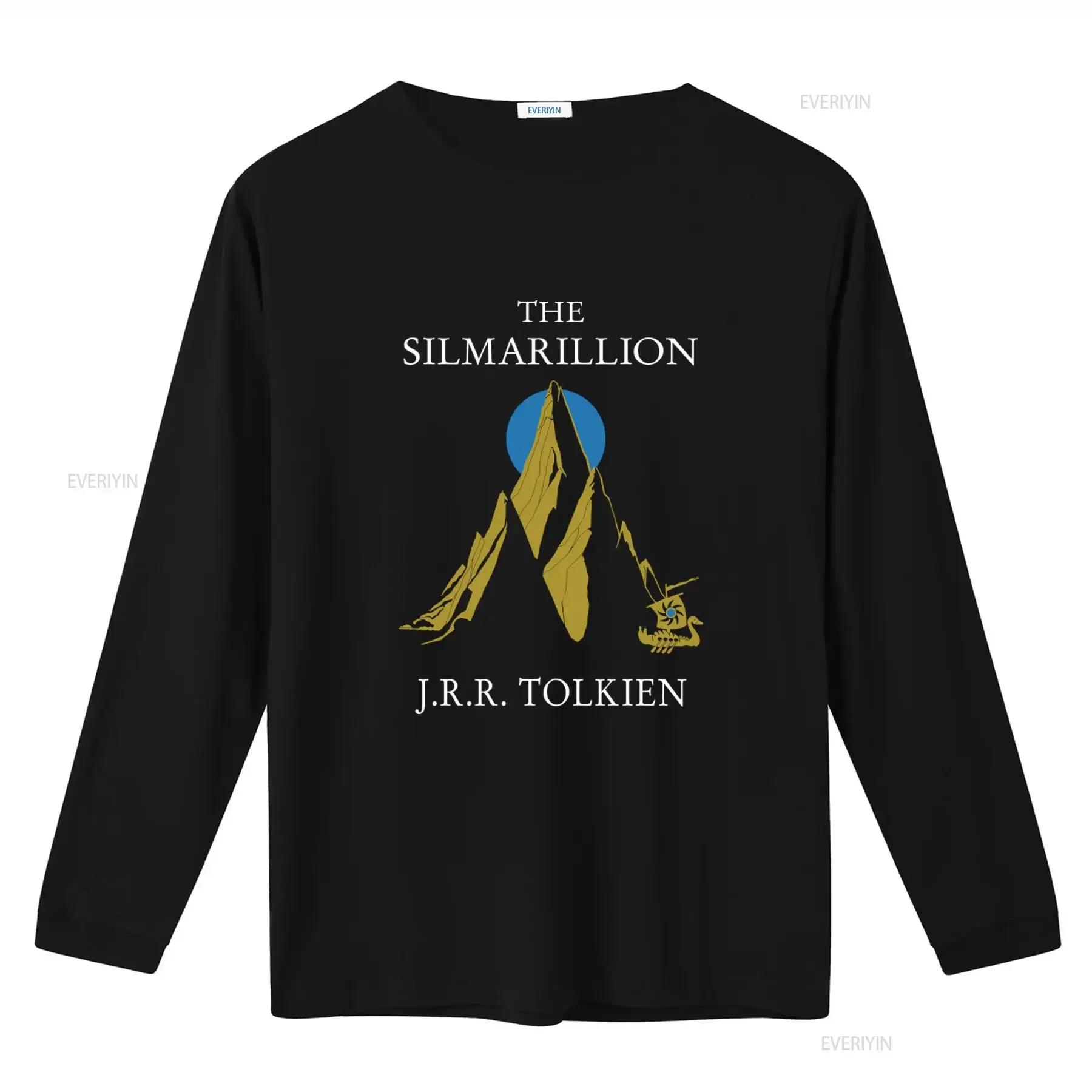 The Silmarillion J R Tolkien T Shirt All Sizes Available Fantasy Mountain Ship Design High Quality Print vintage Washed