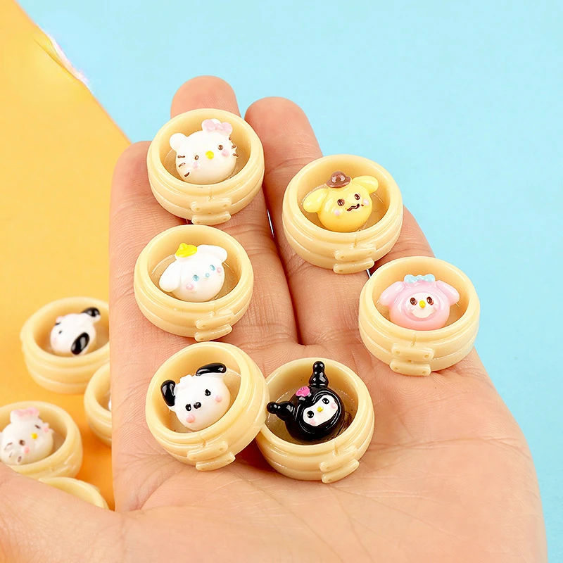 10 stks Kawaii Hars Mini Gestoomd Nep Voedsel Speelgoed 3D Diy Miniatuur Dingen Beeldjes voor Decoratie Poppenhuis Items Bureau Accessoires