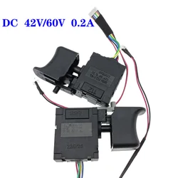 0.2A 42V 60V Cordless Drill Switch DC Electric Drill Dustproof Speed Control Push Button Trigger Electric wrench switch