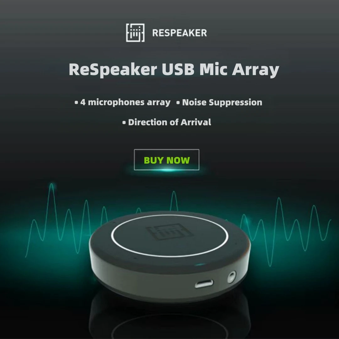 ReSpeaker USB Mic Array, SPlug & Play (No driver required), compatible with Windows 10/8/7, Mac, Linux and Android