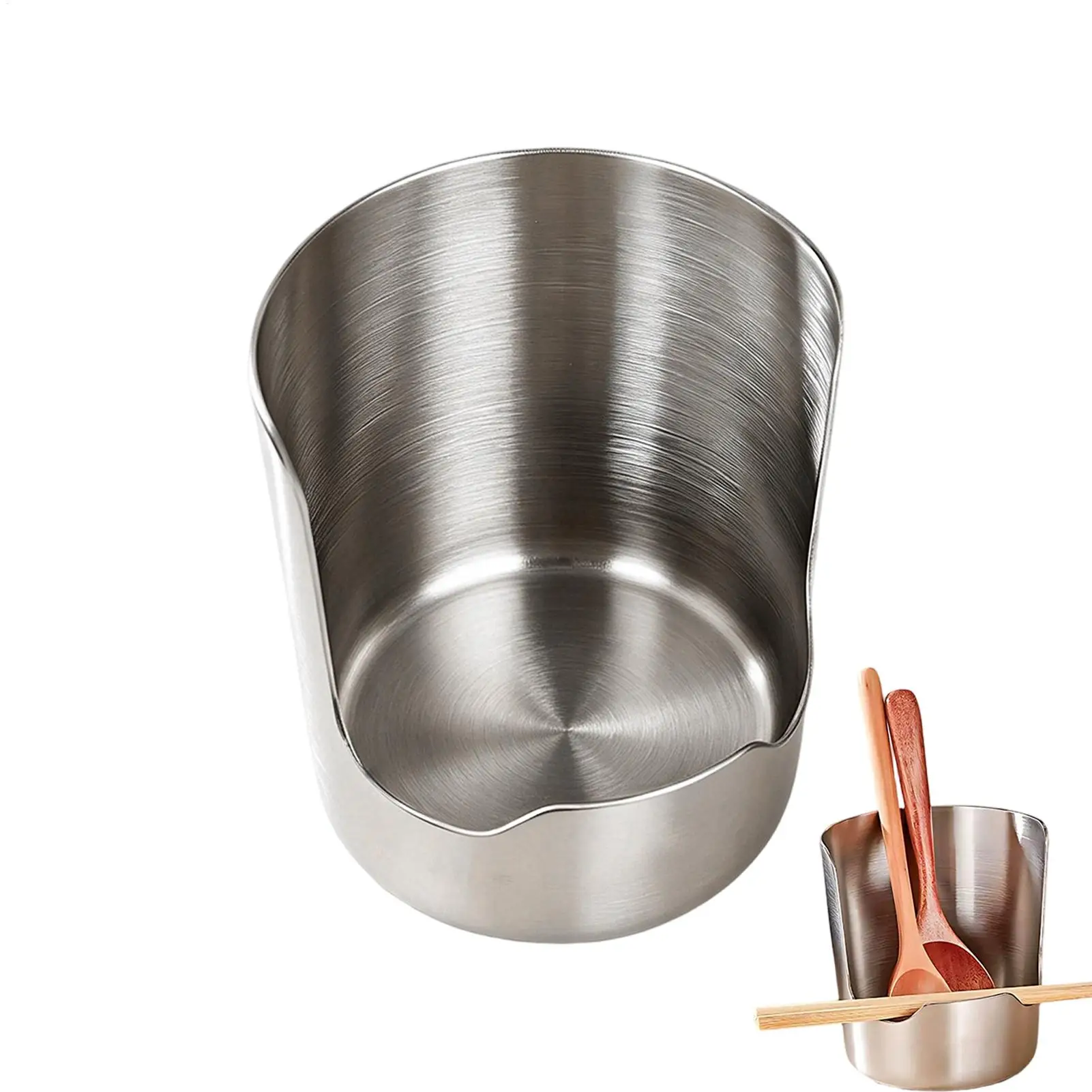 Stainless Steel Spoon Holder Rack Cooking Lid Holder Easy Clean Spatula Dinning Table Space Saving Kitchen Utensil Organize