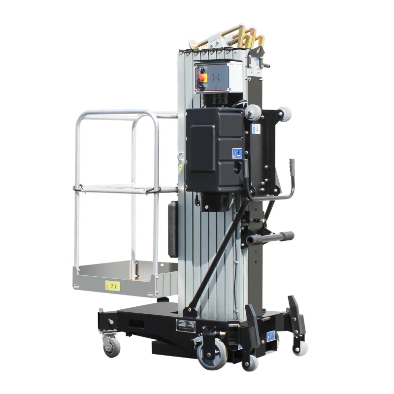 New Alloy Mast Lift With Aluminum Alloy Lift Platform Elevator 6m Traction Motor Chain Sling Type For Printing Shops