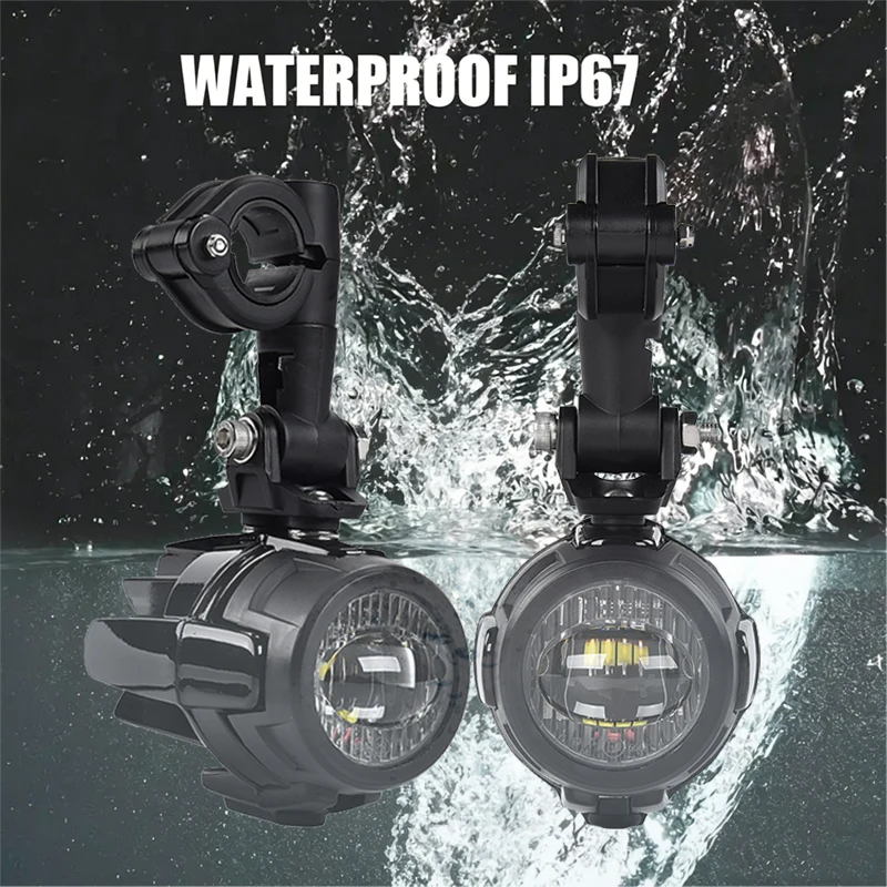 Universal Motorcycle Auxiliary LED Spot Lights Waterproof Fog Lights For R1200GS R1250GS F800GS K1600 40W 6000K Fog Lamps