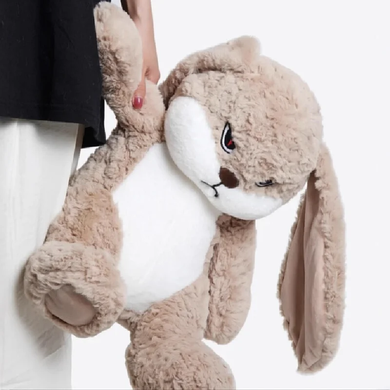 fengouji-viral-grumpy-long-ear-rabbit-plush-toy-soft-fluffy-stuffed-bunny-comforting-doll-gift-for-kids-girls-bedtime-companion