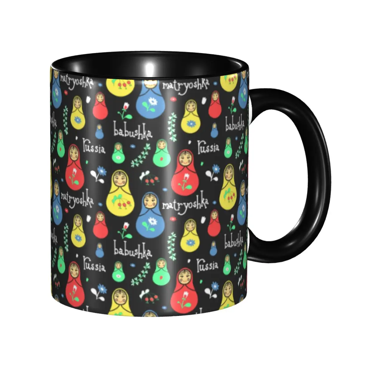 

Personalized Matryoshka Dolls Russian Doll Mug DIY Russia Folk Art Ceramic Milk Tea Coffee Cups