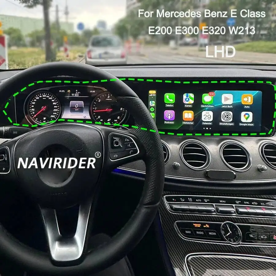 12.3 Inch Touch Screen For Mercedes Benz W213 2016-2020 LHD Car Radio Stereo Multimedia Video Player Carplay Auto GPS Navigation