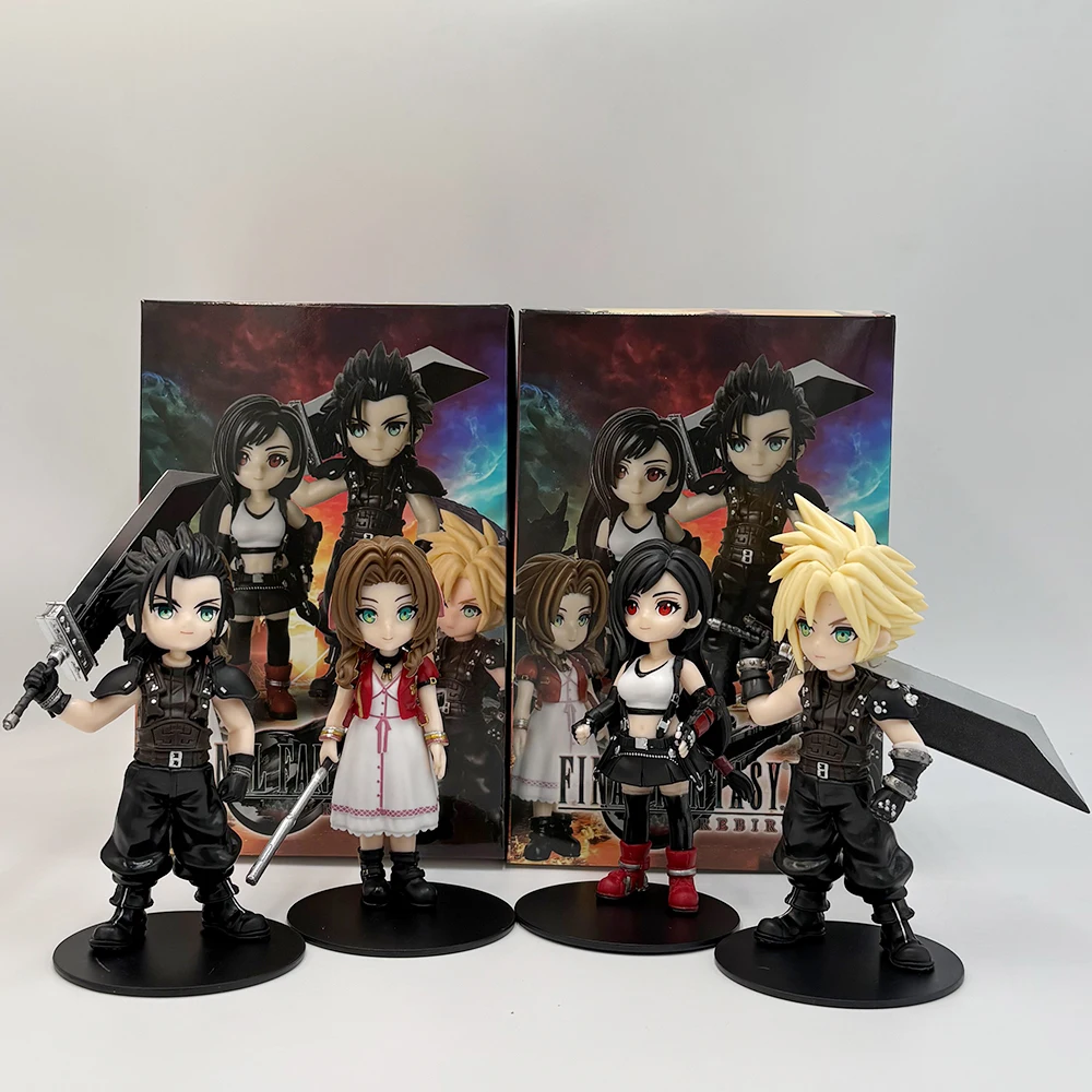 Anime Cloud Strife Tifa Lockhart Aerith Gainsborough Zack·Fair Figuur Model PVC Speelgoed Desktop Ornament Accessoires Cadeau 11-12.5cm
