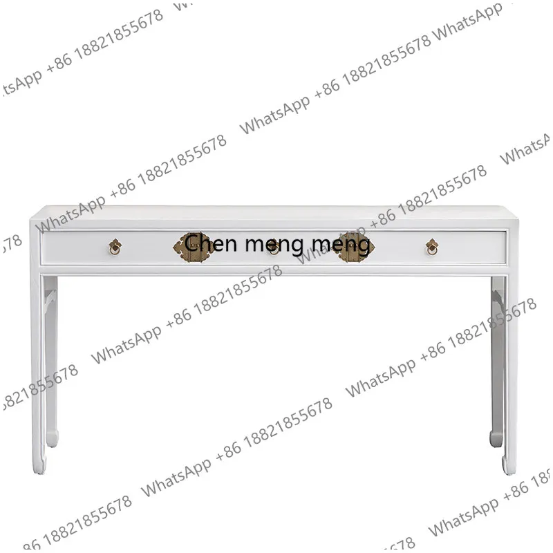New Chinese Style Storage Console Table Solid Wood Classical Partition Table End View Table