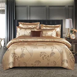 High End Jacquard Bedding Luxury European Wedding Bedding Sets American Satin Double Duvet Cover