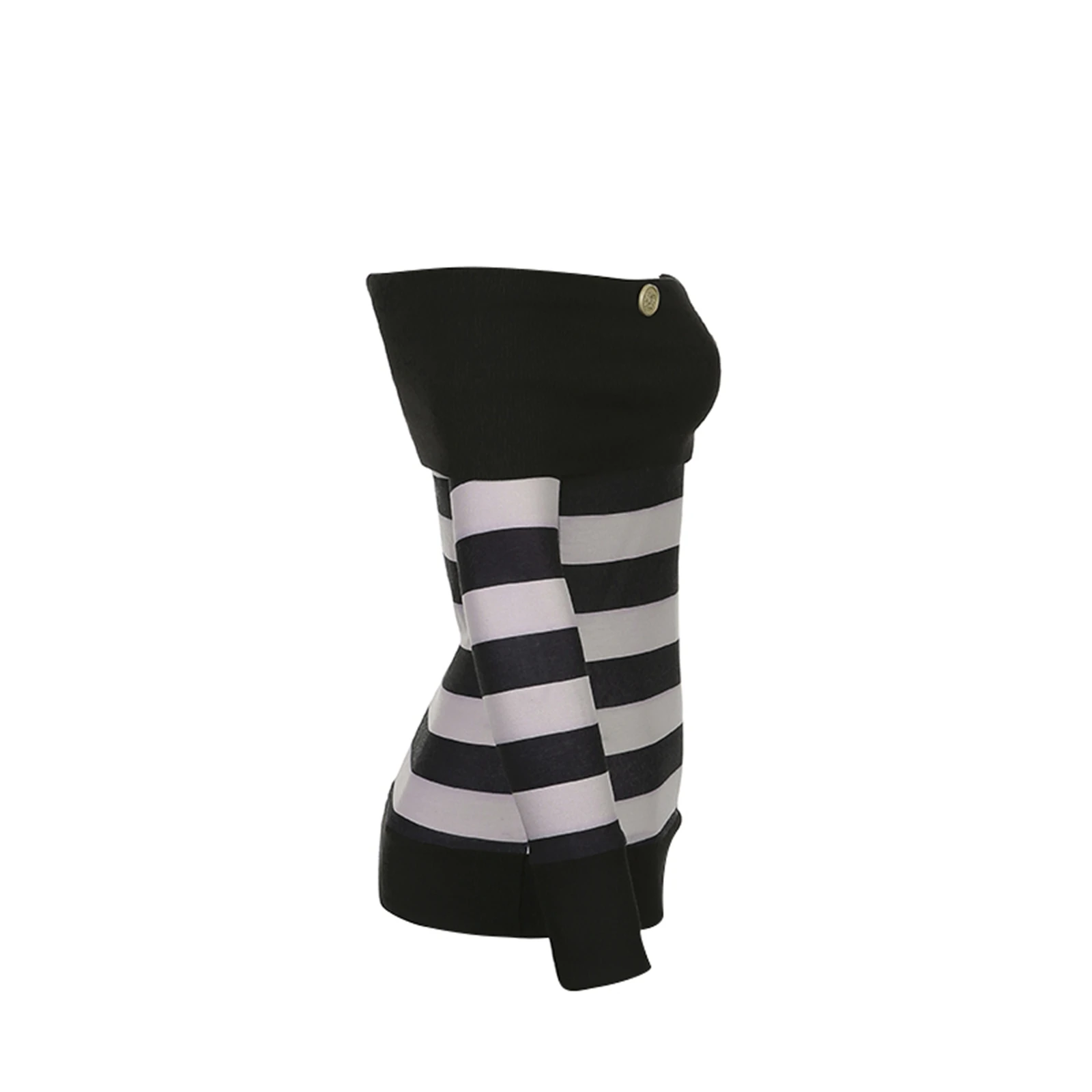 Women Casual Knitted Tops Boat Neck Long Sleeve Striped Pullover for Spring Autumn, Black image 3
