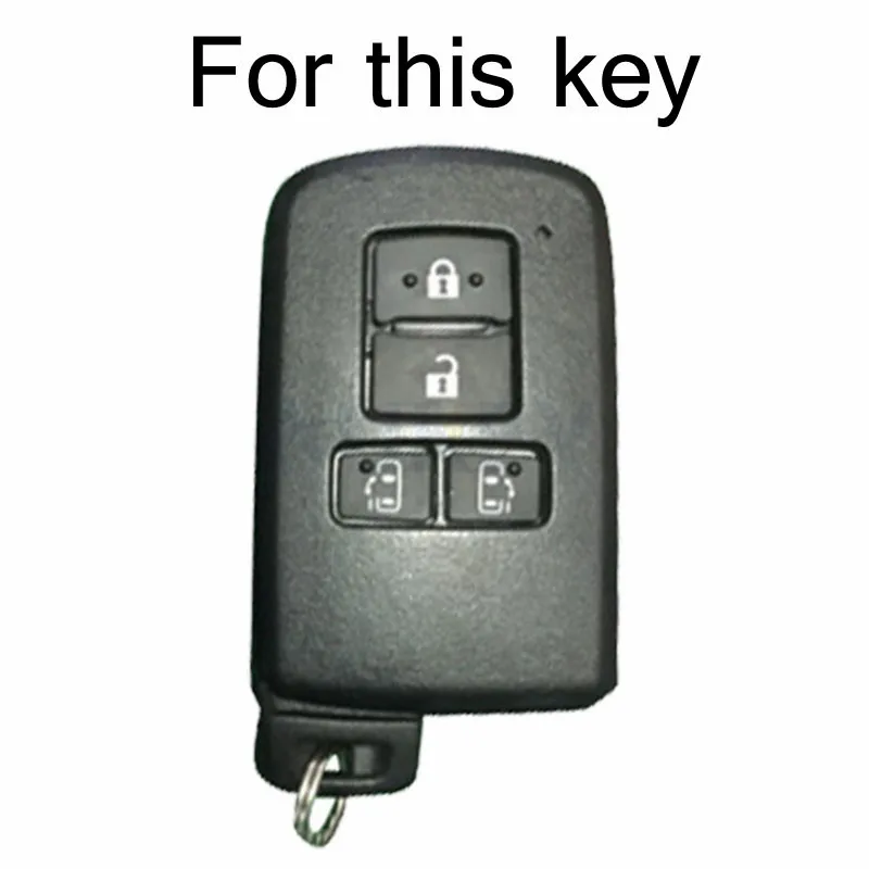 AX 4 Button For Toyota Sienta Alphard Voxy Noah Esquire Harrier Silicone Remote Key Case Fob Shell Cover Skin 2015 - 2018 2019