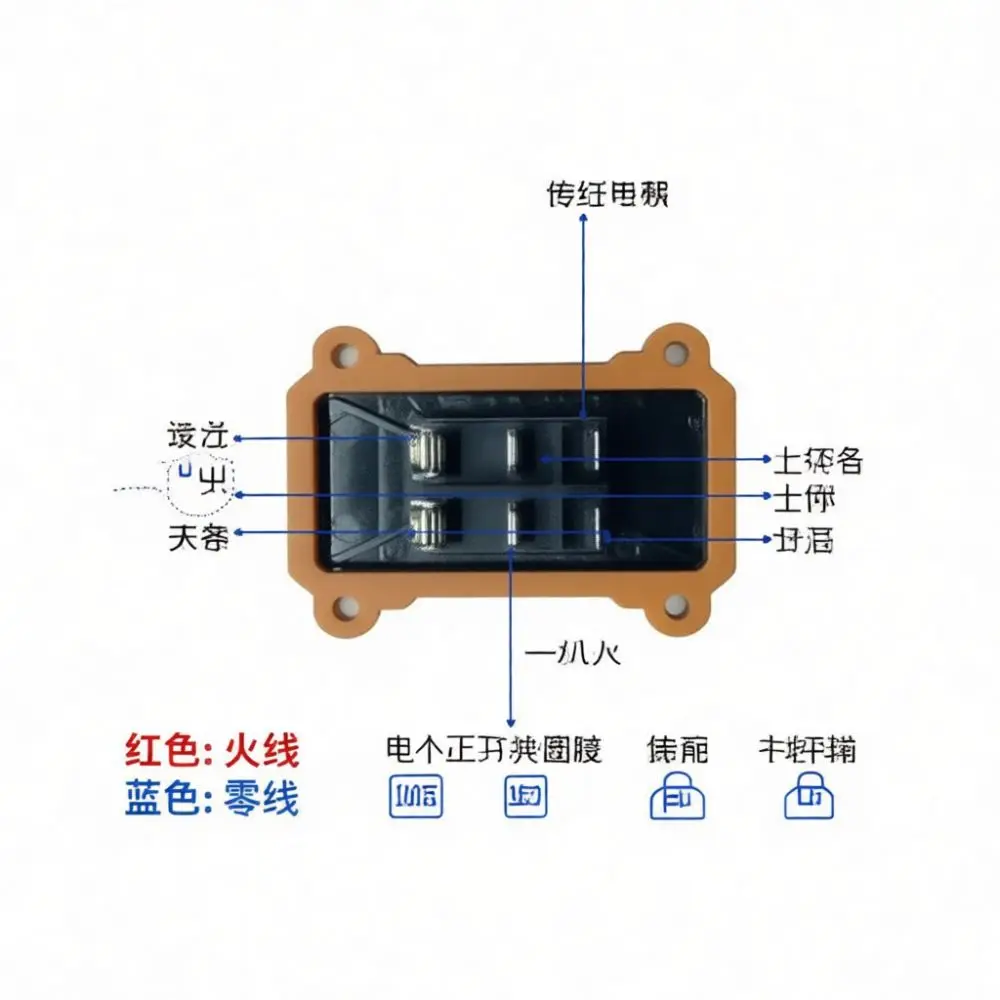 Outdoor Waterproof Junction Box With Rocker Switch High Current Inline Electrical Control Modular Connection Accessory