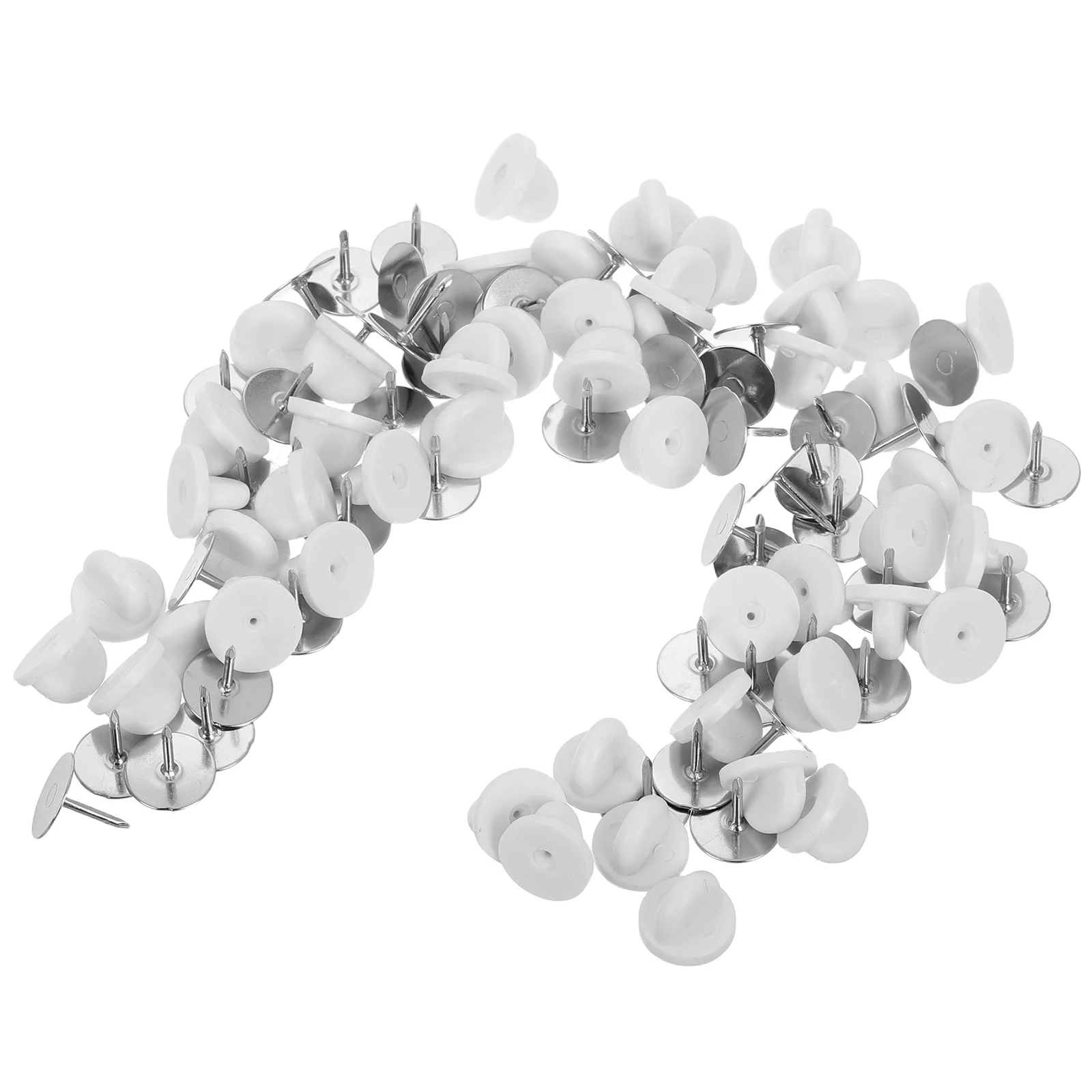 

50pcs Butterfly Hat Clasps Rubber Backs Locking Replacement For Brooch Tie Lapel Hat Badges Diy Crafts Pin Backings Enamel Pin