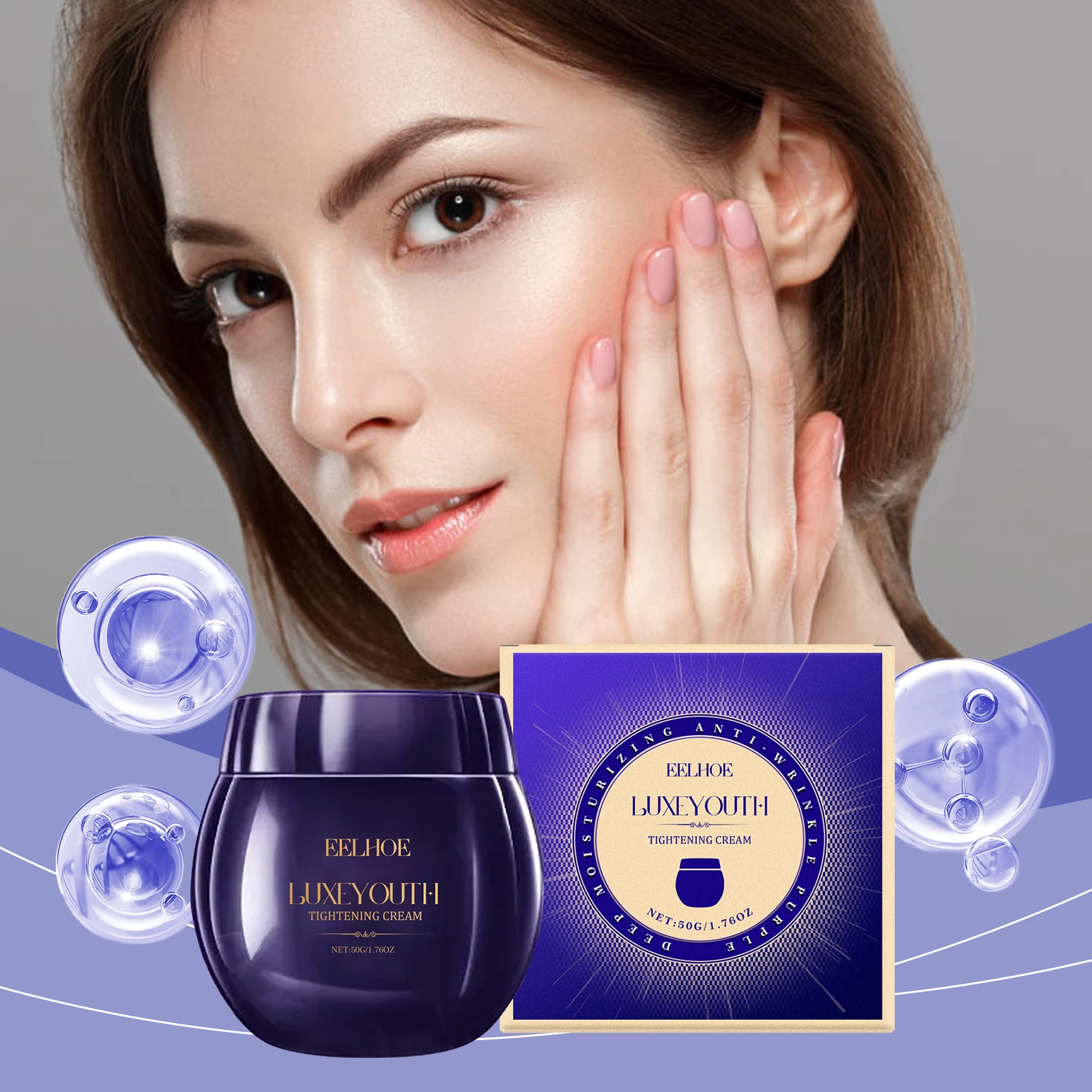 

EELHOE Tightening Face Cream Anti Aging Fade Fine Lines Repair Damaged Skin Increase Elasticity Firm Lift Rejuvenation Face Care