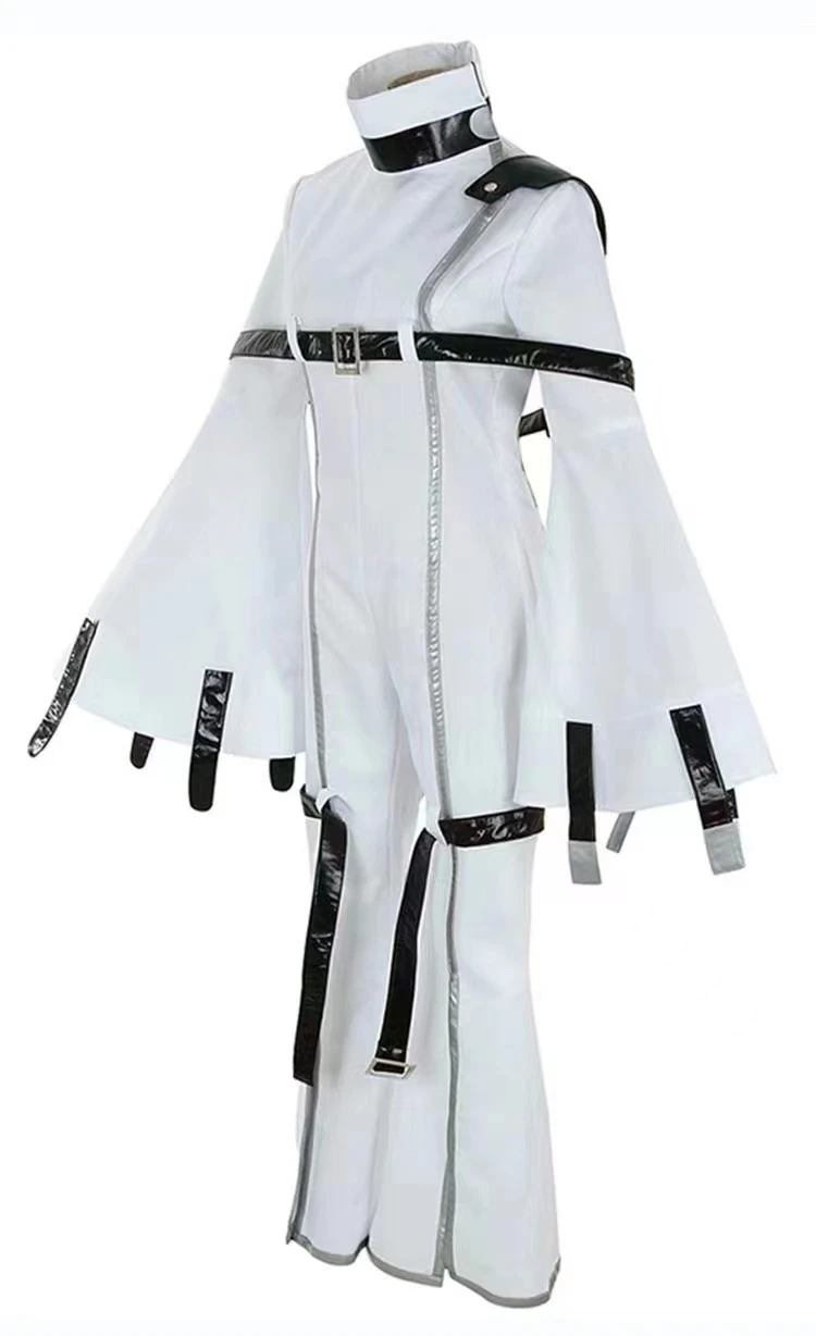 Japanese Anime Code Geass: Hangyaku no Lelouch Cosplay Costumes C.C. Cosplay Costume White Strait-Jacket Jumpsuits