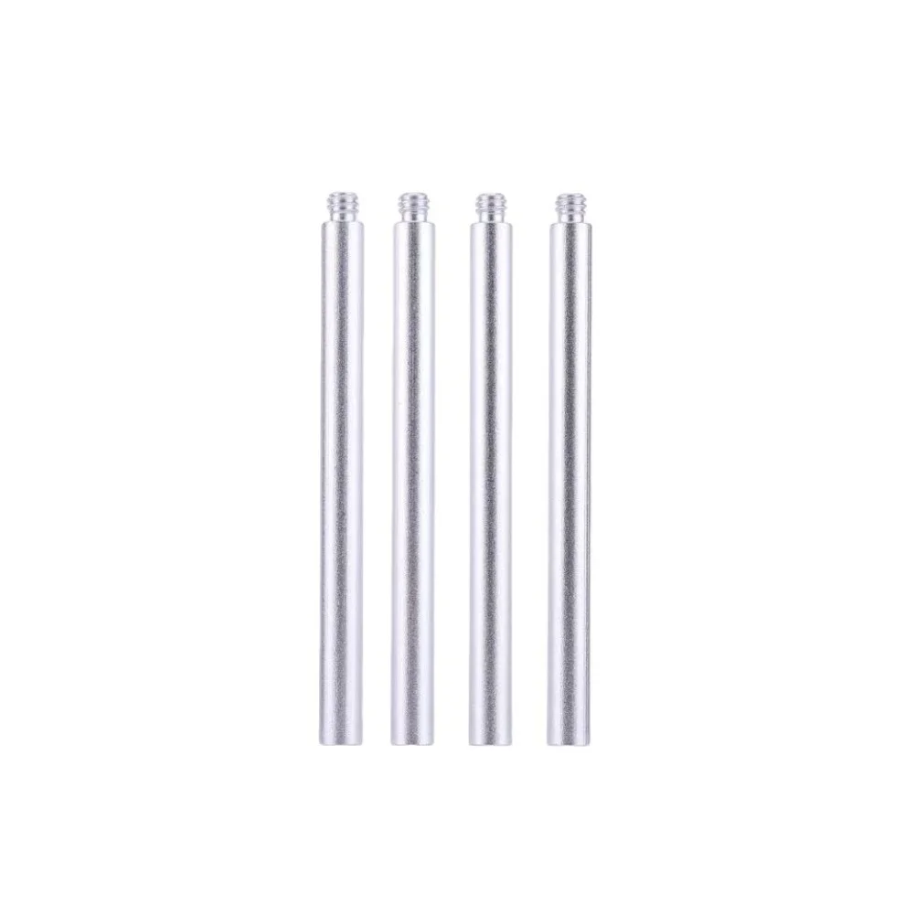 Silver 1 4 Thread Extension Rod Extendable Light Rod Lightweight Aluminum Alloy Standard 1 4 Inch Thread Stackable Design